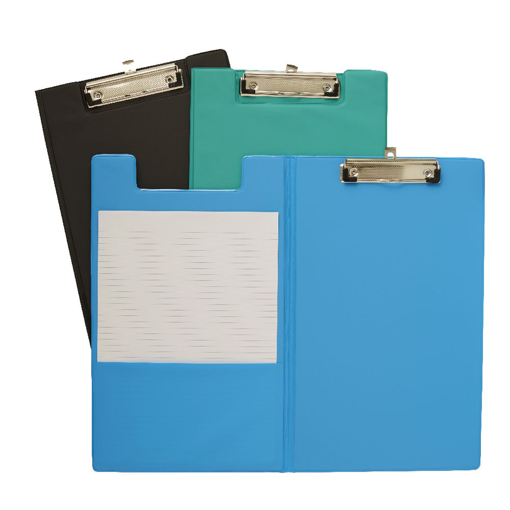 J.Burrows Foolscap Clipfolder PE Blue