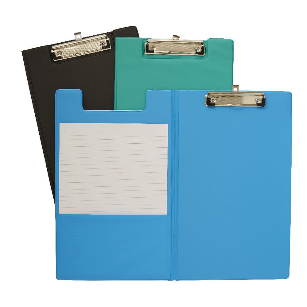 J.Burrows Foolscap Clipfolder PE Black