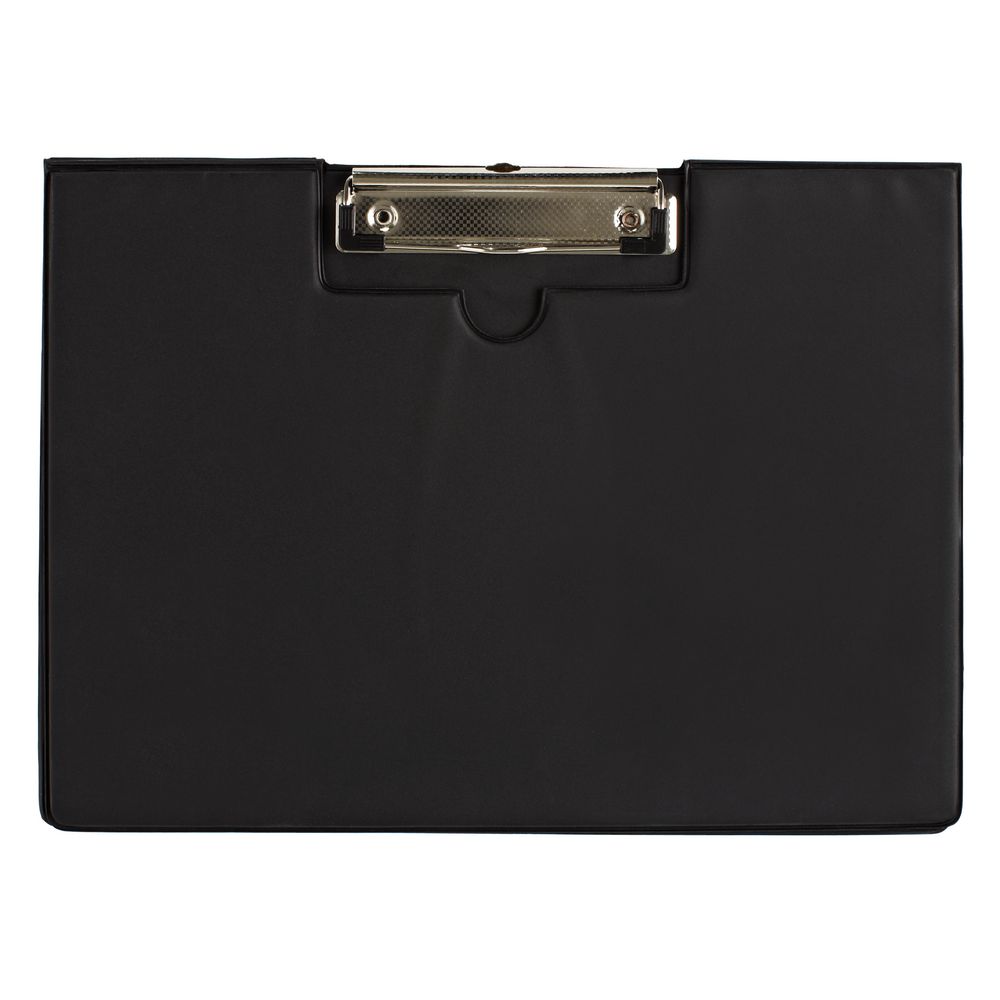 J.Burrows A4 Landscape Clipfolder PE Black