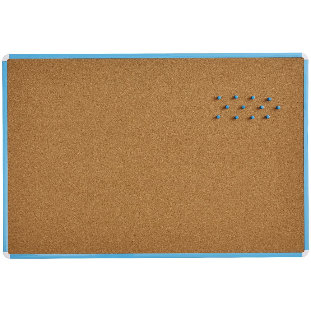 J.Burrows Cork Board 900 x 600mm Blue