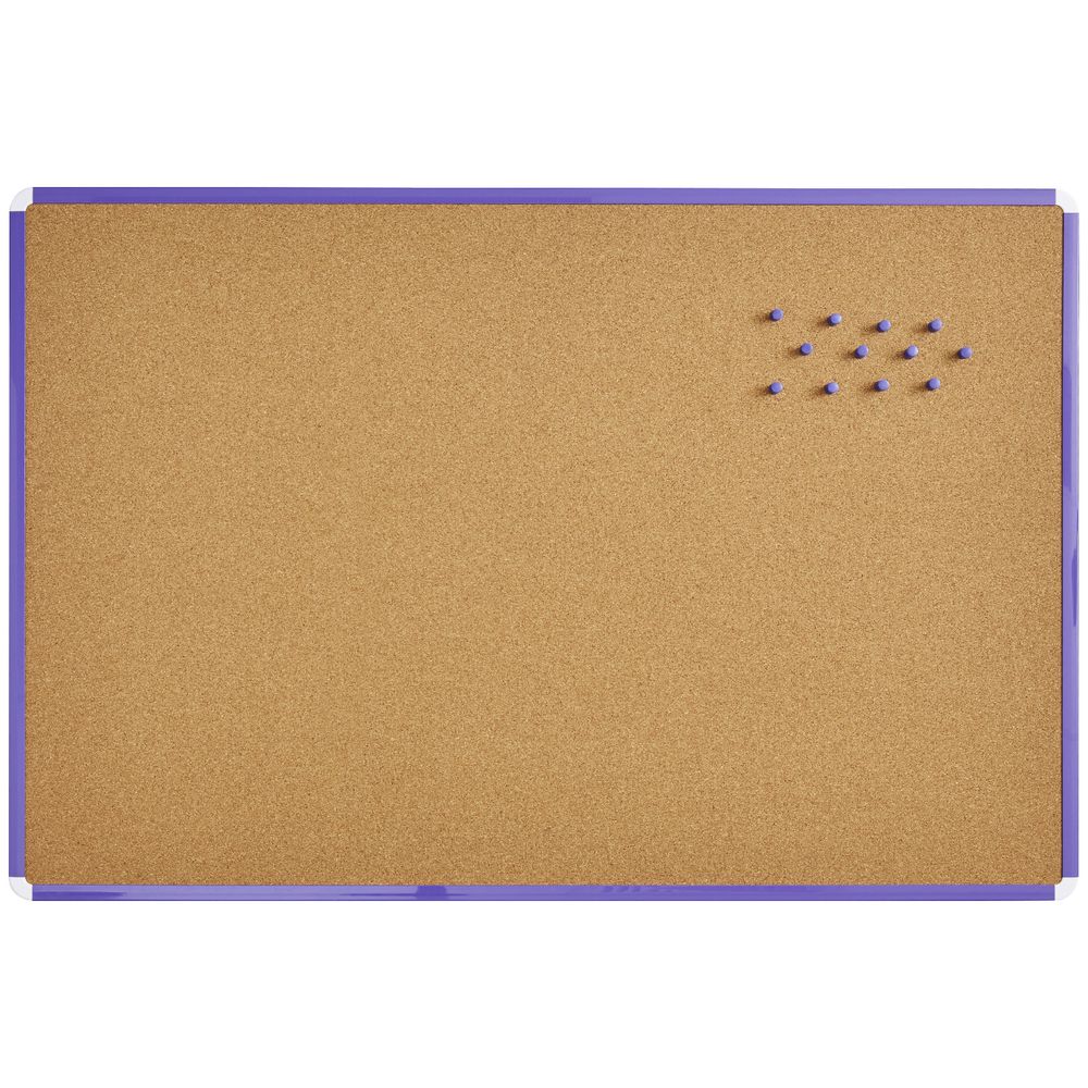 J.Burrows Cork Board 900 x 600mm Purple