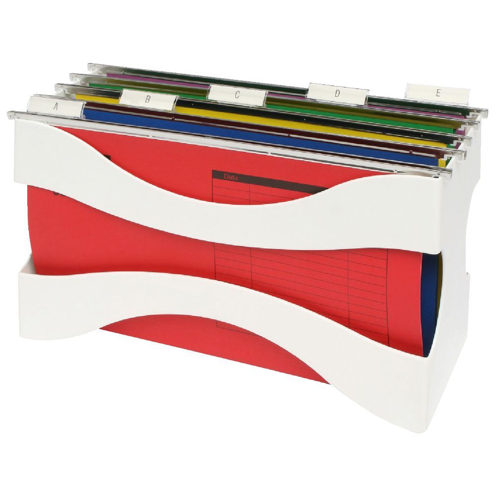 J.Burrows Desktop Filer with 5 Assorted Foolscap Files