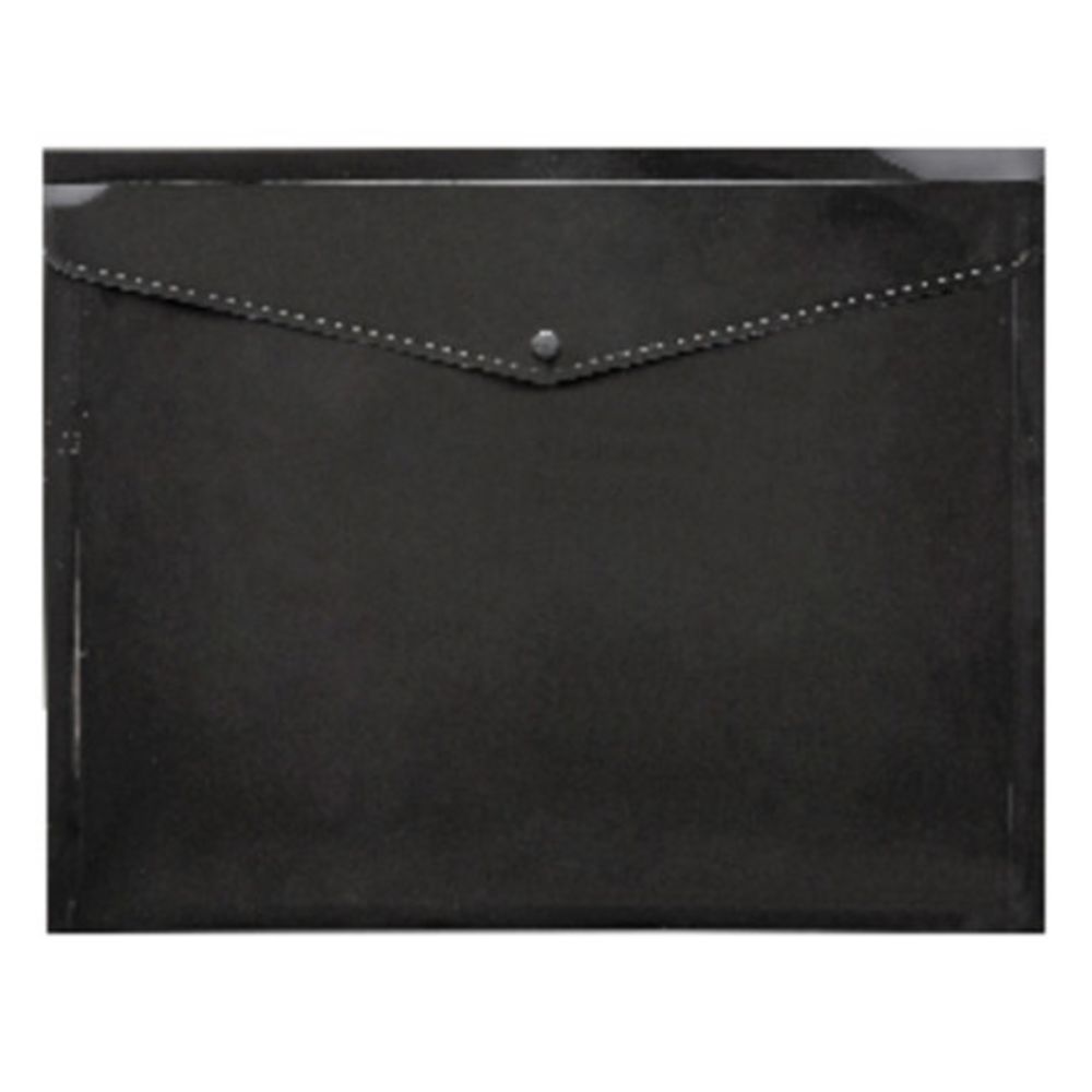 J.Burrows Document Wallet A3 Button Closure Black