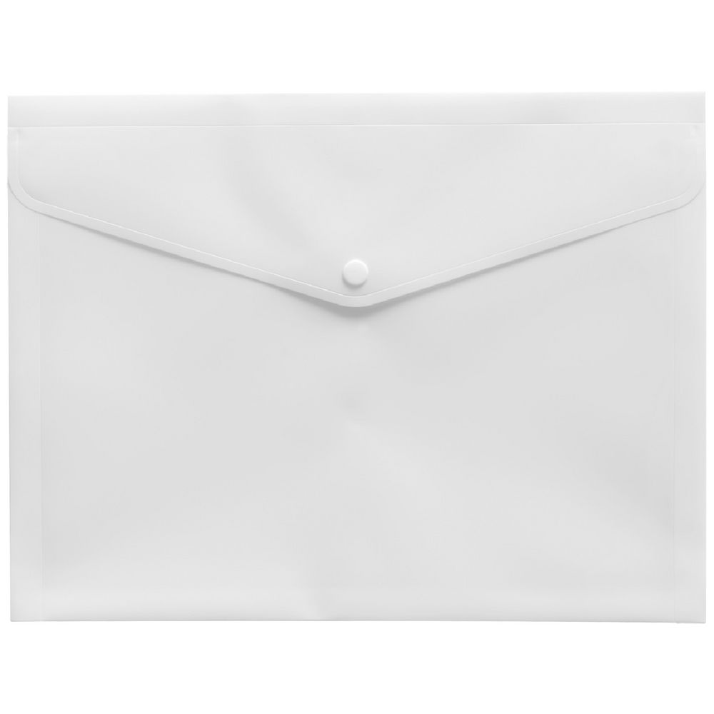 J.Burrows Document Wallet A4 Button Closure White