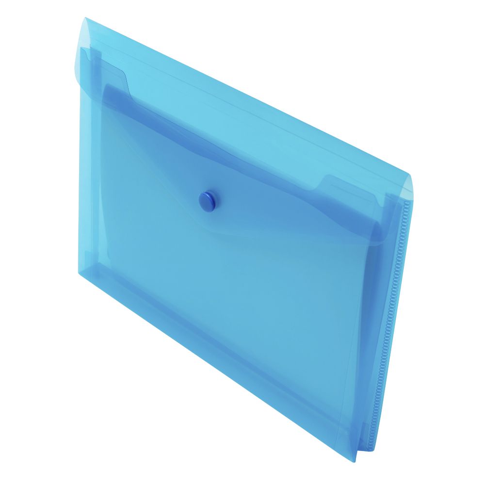 J.Burrows Document Wallet A5 Button Closure Blue