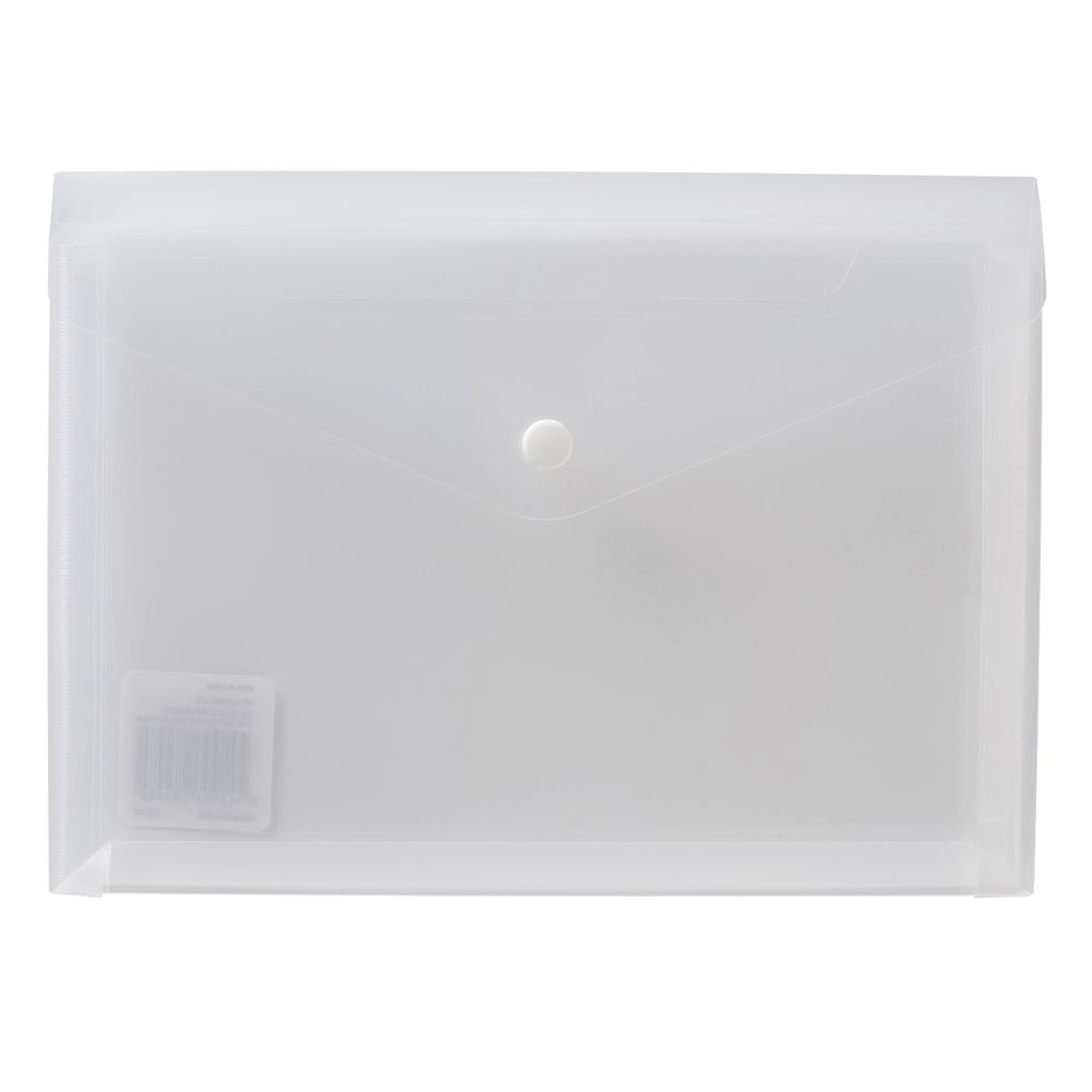 J.Burrows Document Wallet A5 Button Closure Clear