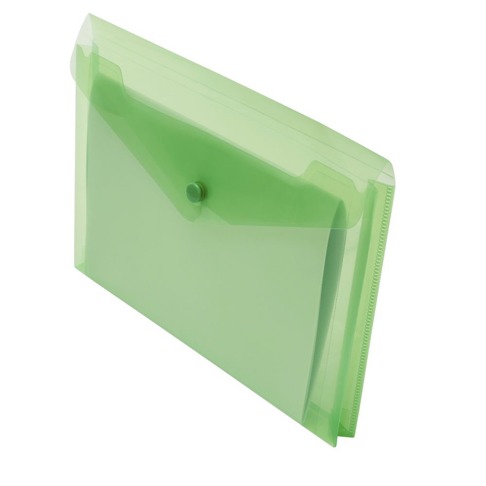 J.Burrows Document Wallet A5 Button Closure Green