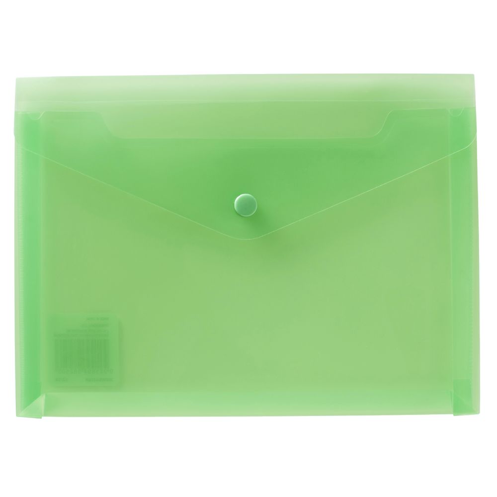 J.Burrows Document Wallet A5 Button Closure Green