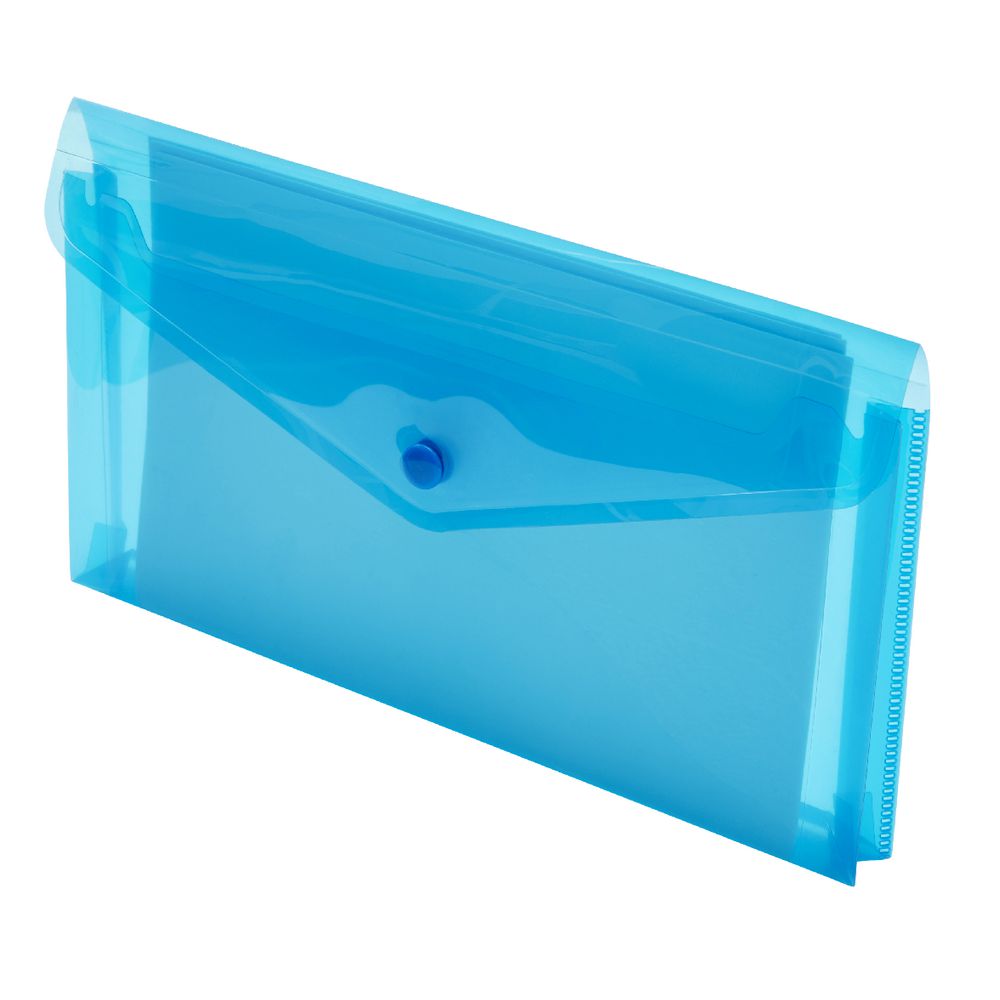 J.Burrows Document Wallet DL Button Closure Blue