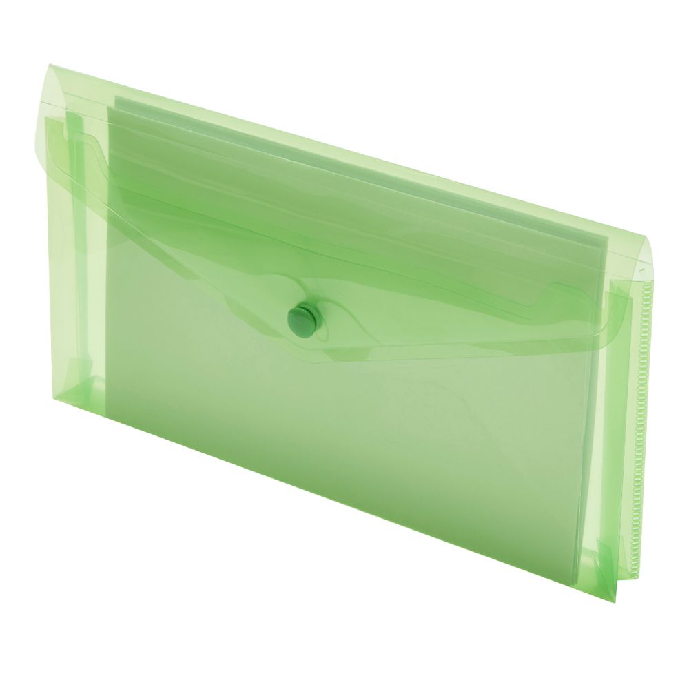 J.Burrows Document Wallet DL Button Closure Green