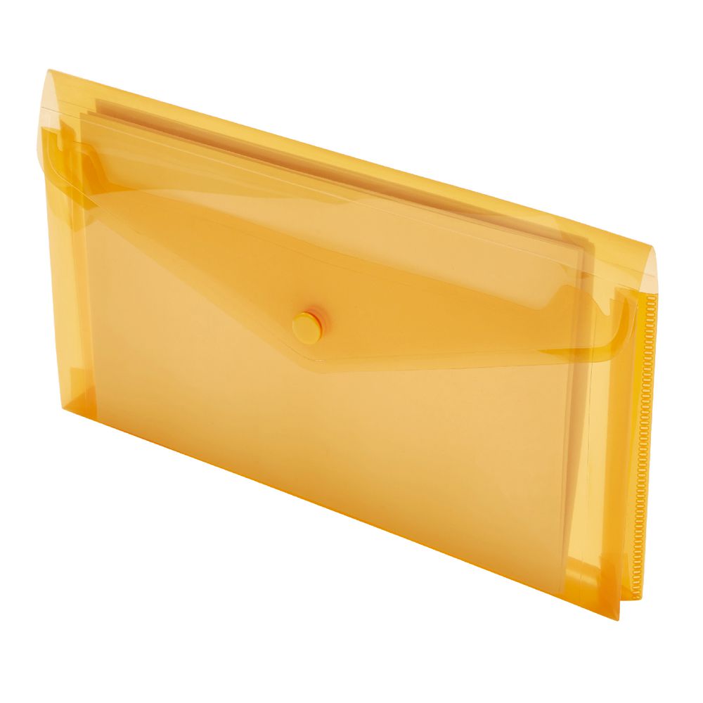 J.Burrows Document Wallet DL Button Closure Orange