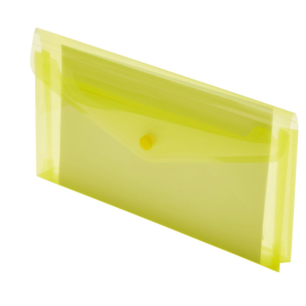 J.Burrows Document Wallet DL Button Closure Yellow