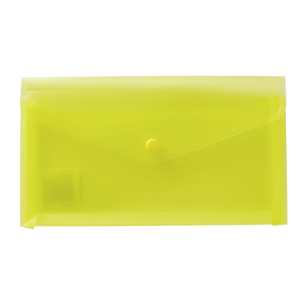J.Burrows Document Wallet DL Button Closure Yellow