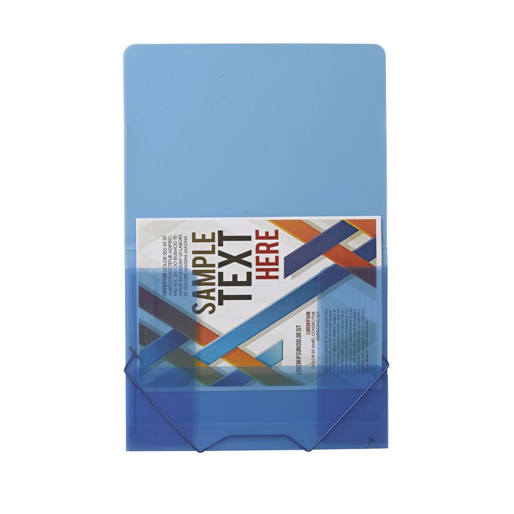 J.Burrows A4 Document Wallet with Elastic Closure Blue