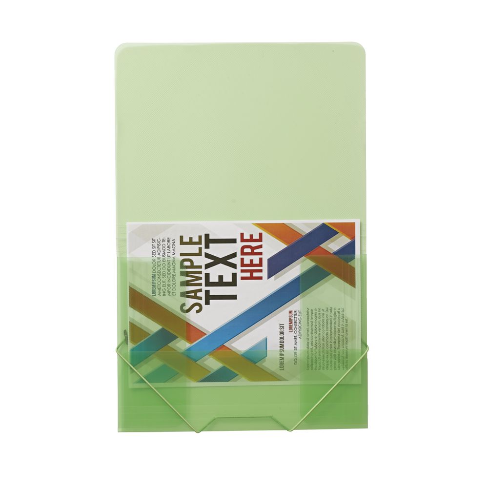 J.Burrows A4 Document Wallet with Elastic Closure Green