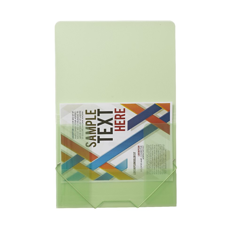 J.Burrows A4 Document Wallet with Elastic Closure Lime