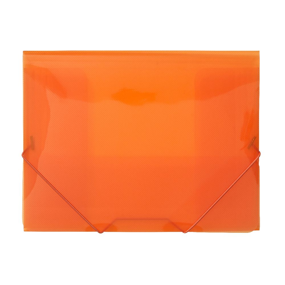 J.Burrows A4 Document Wallet with Elastic Closure Orange
