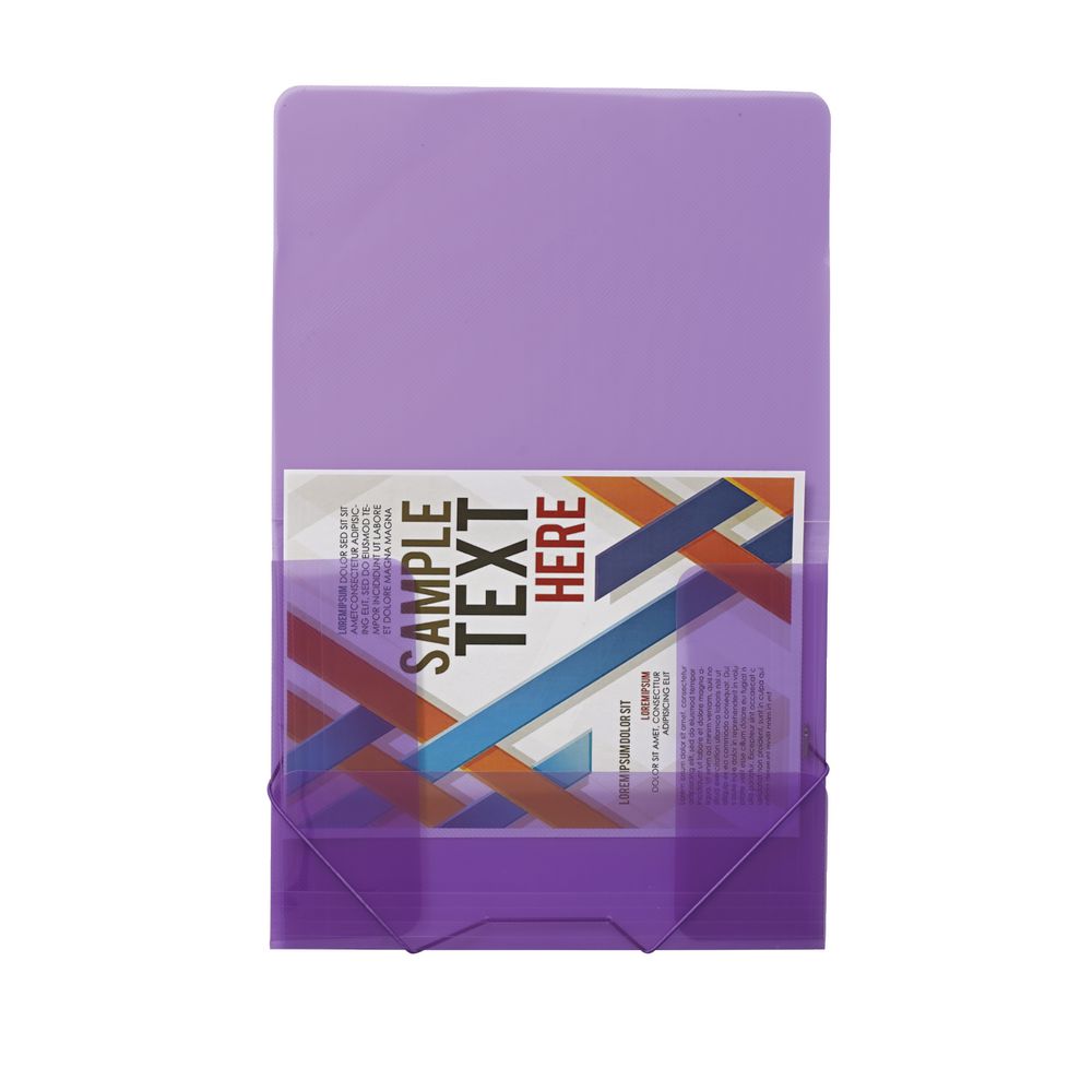 J.Burrows A4 Document Wallet with Elastic Closure Purple