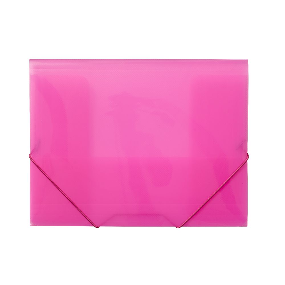 J.Burrows A4 Document Wallet with Elastic Closure Pink