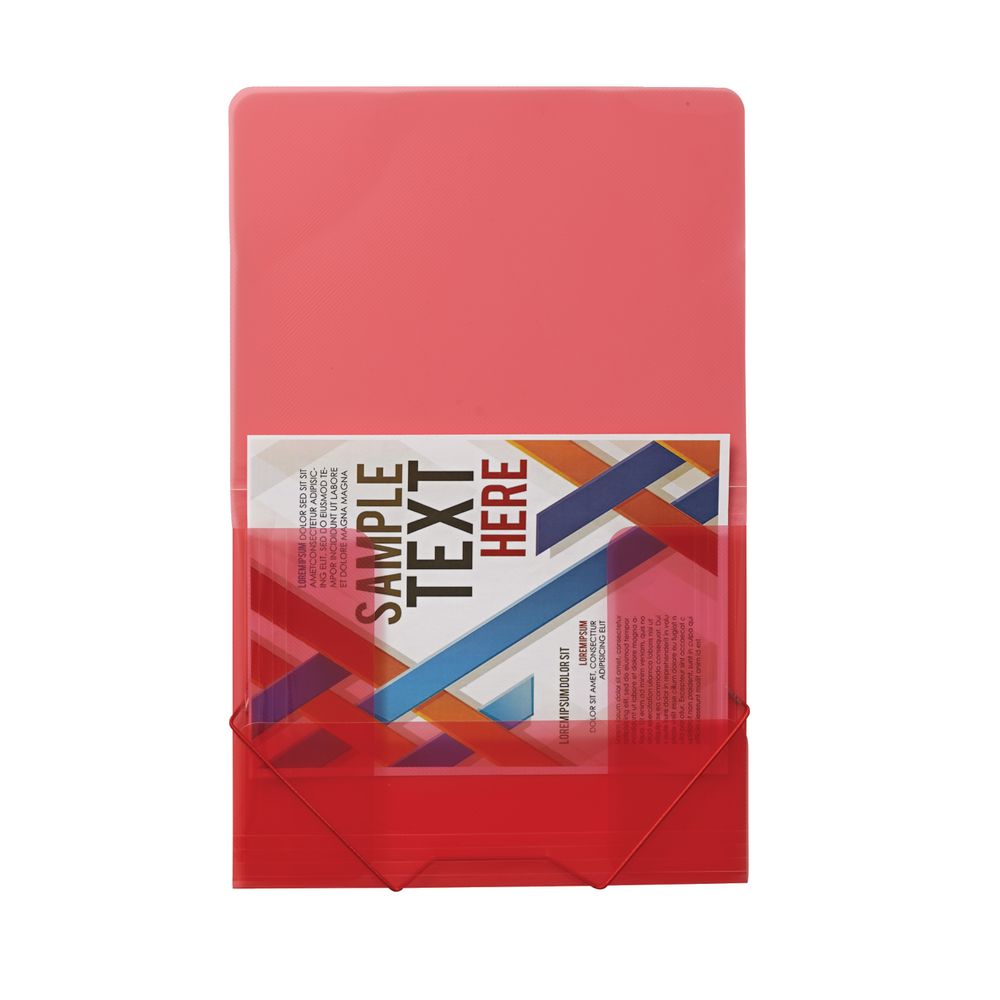 J.Burrows A4 Document Wallet with Elastic Closure Red