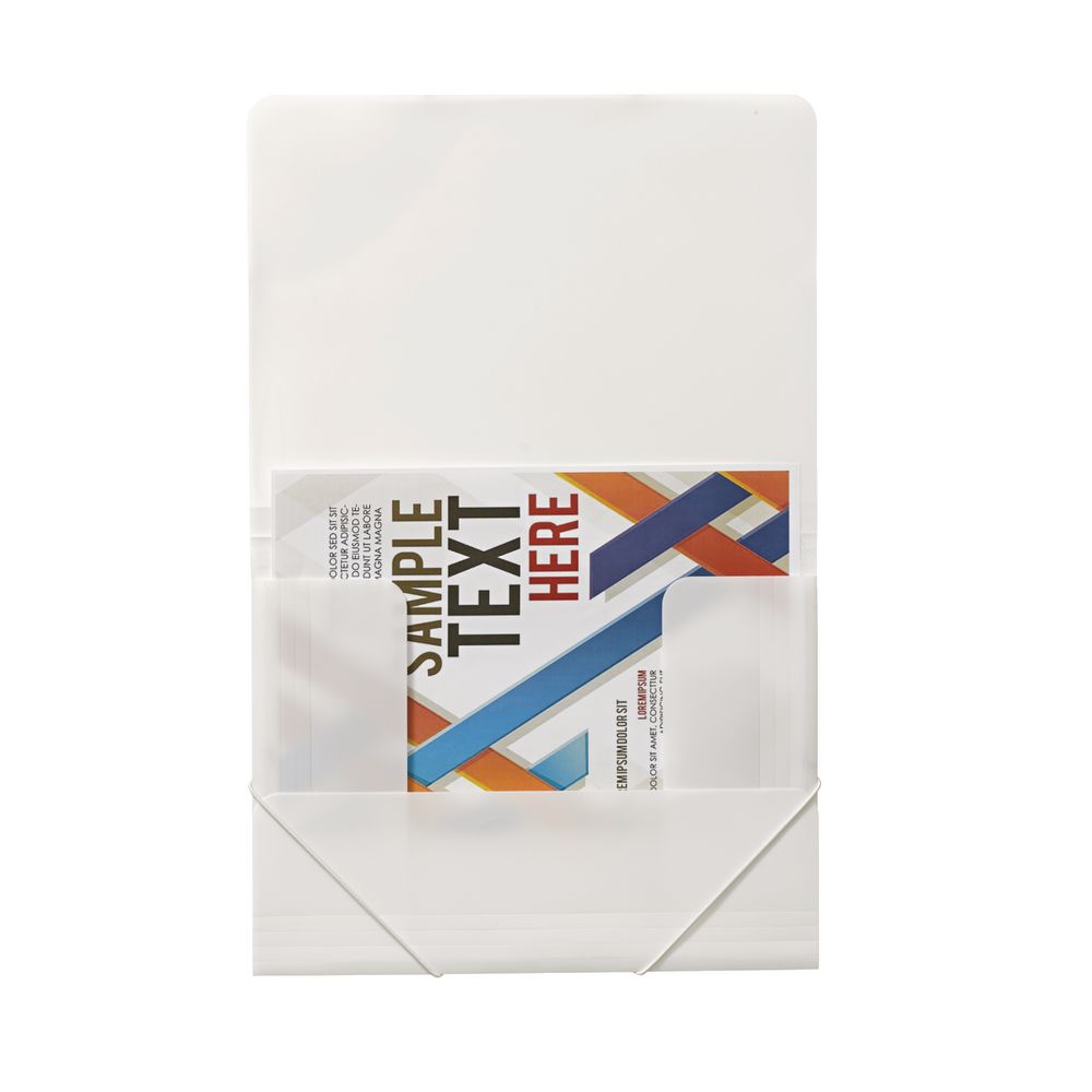 J.Burrows A4 Document Wallet with Elastic Closure White