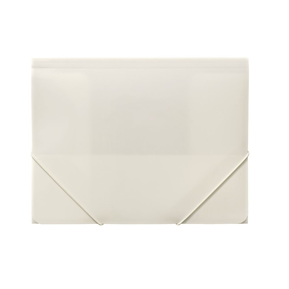 J.Burrows A4 Document Wallet with Elastic Closure White