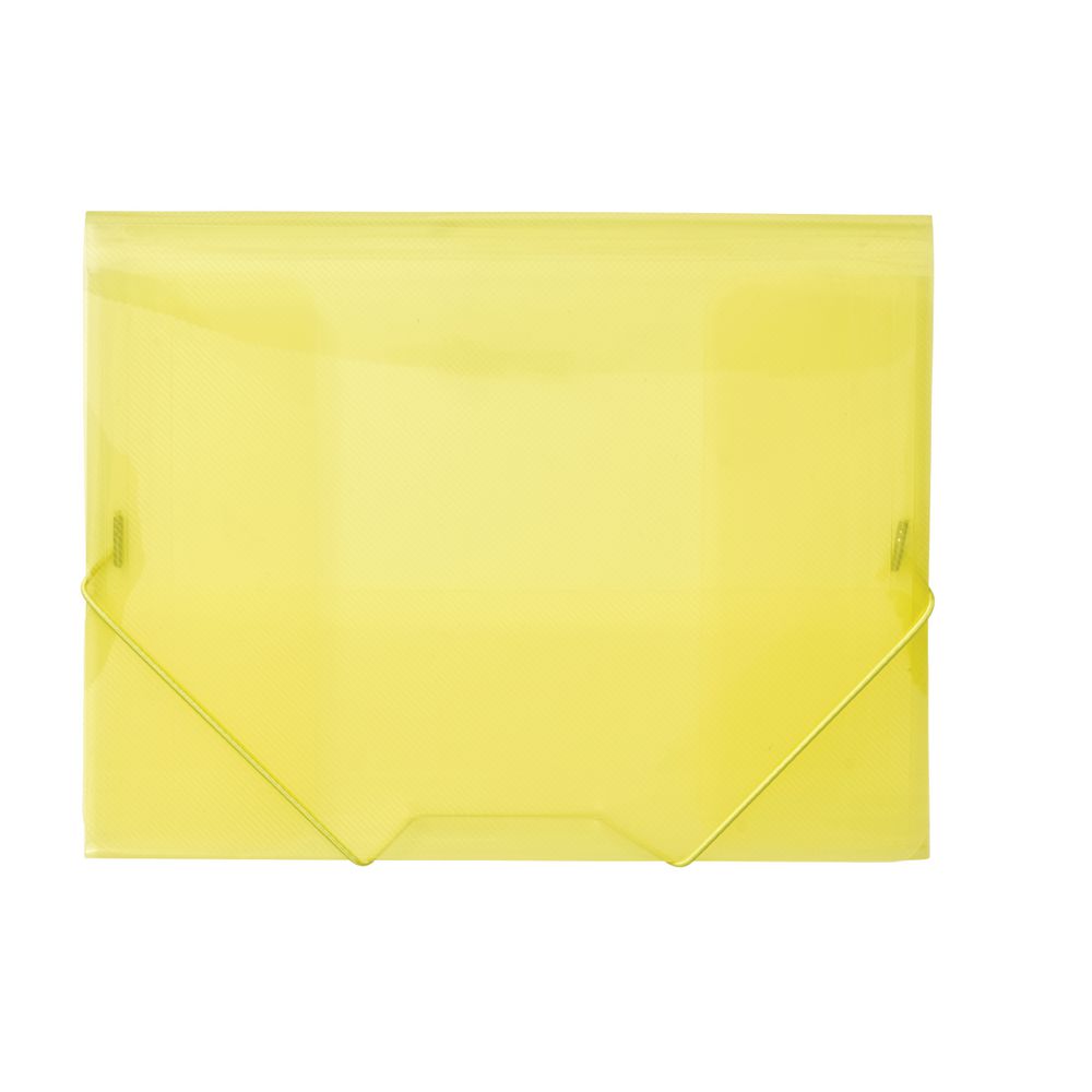 J.Burrows A4 Document Wallet with Elastic Closure Yellow