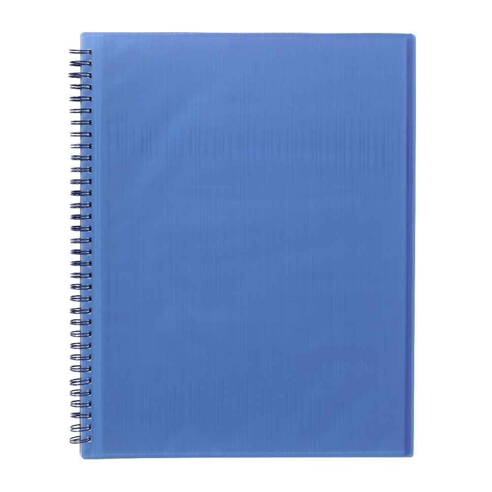 J.Burrows Display Book A4 20 Pocket Fixed Blue