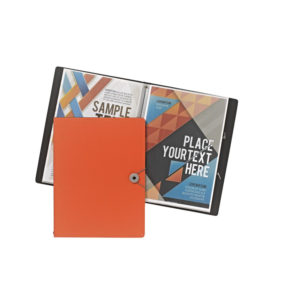 J.Burrows A4 Foam Display Book 20 Pockets Orange