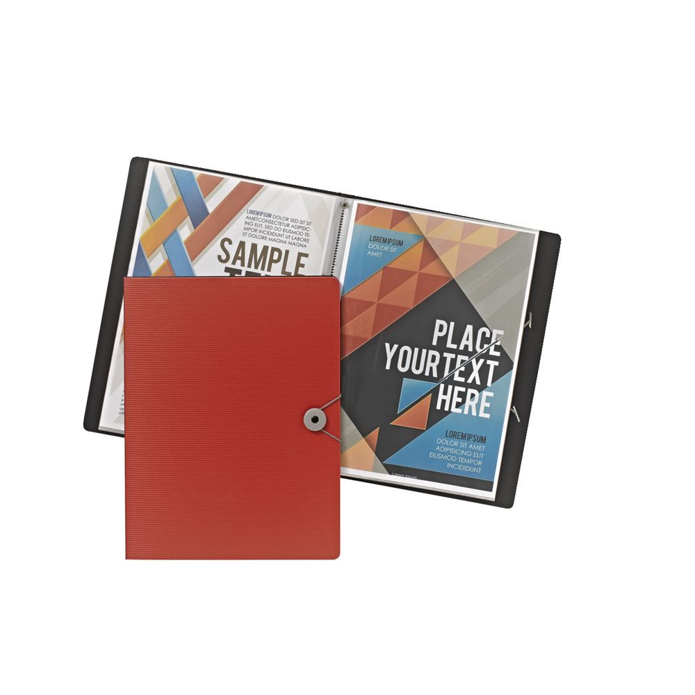 J.Burrows A4 Foam Display Book 20 Pockets Red