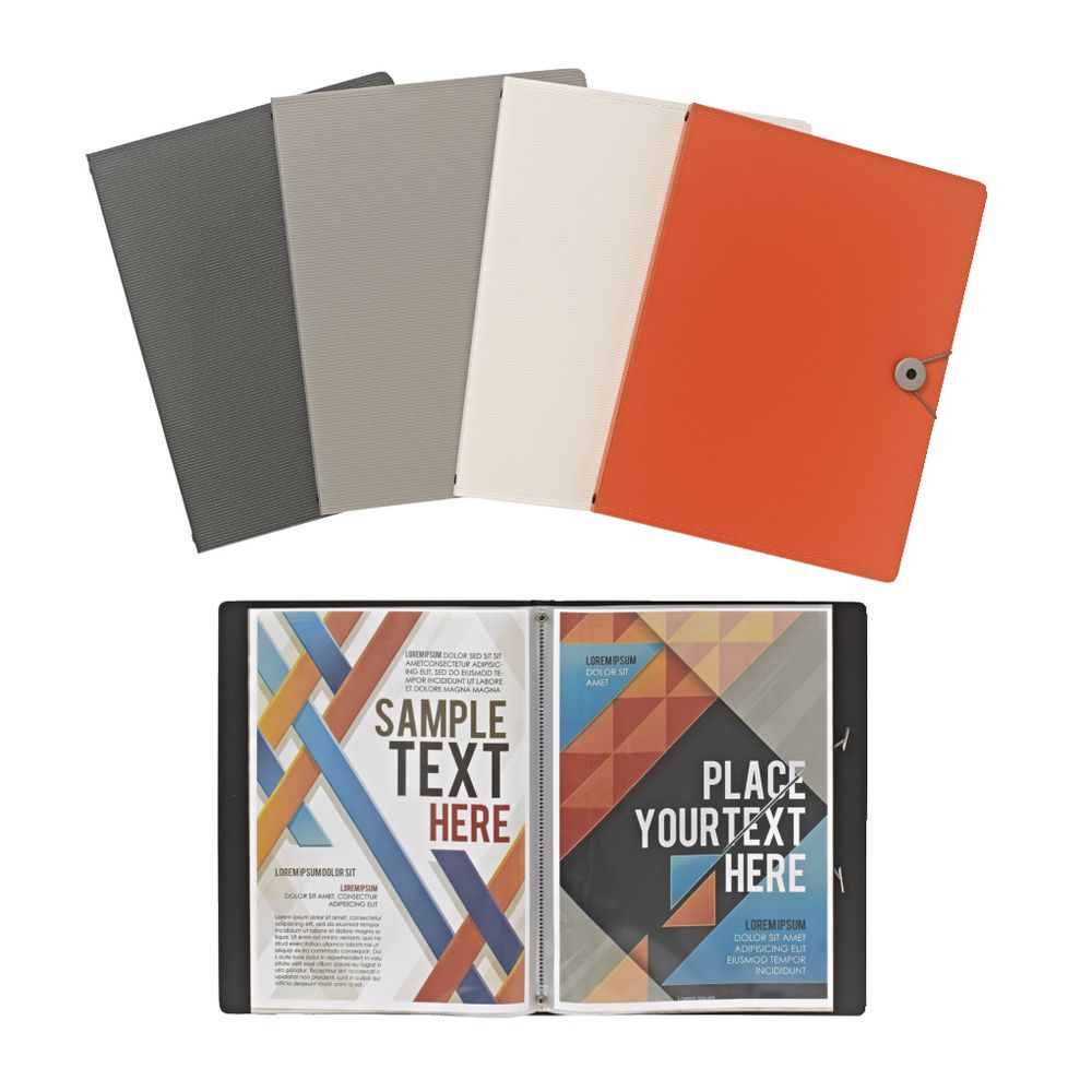 J.Burrows Foam Display Book A4 20 Pocket Fixed Grey