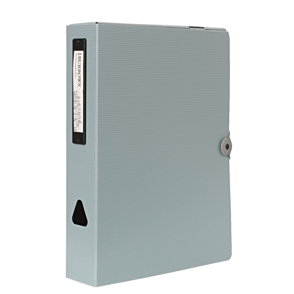 J.Burrows A4 Foam Document Box Dusty Blue Officeworks