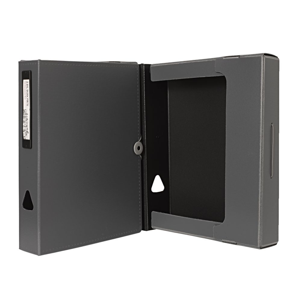 J.Burrows A4 Foam Document Box Grey