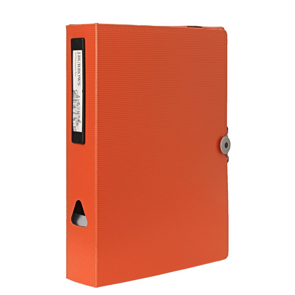 J.Burrows A4 Foam Document Box Orange