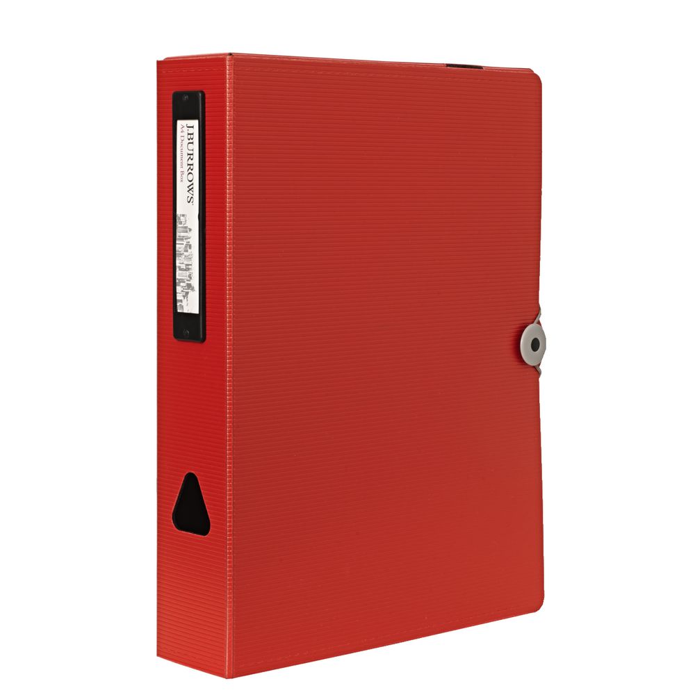 J.Burrows A4 Foam Document Box Red