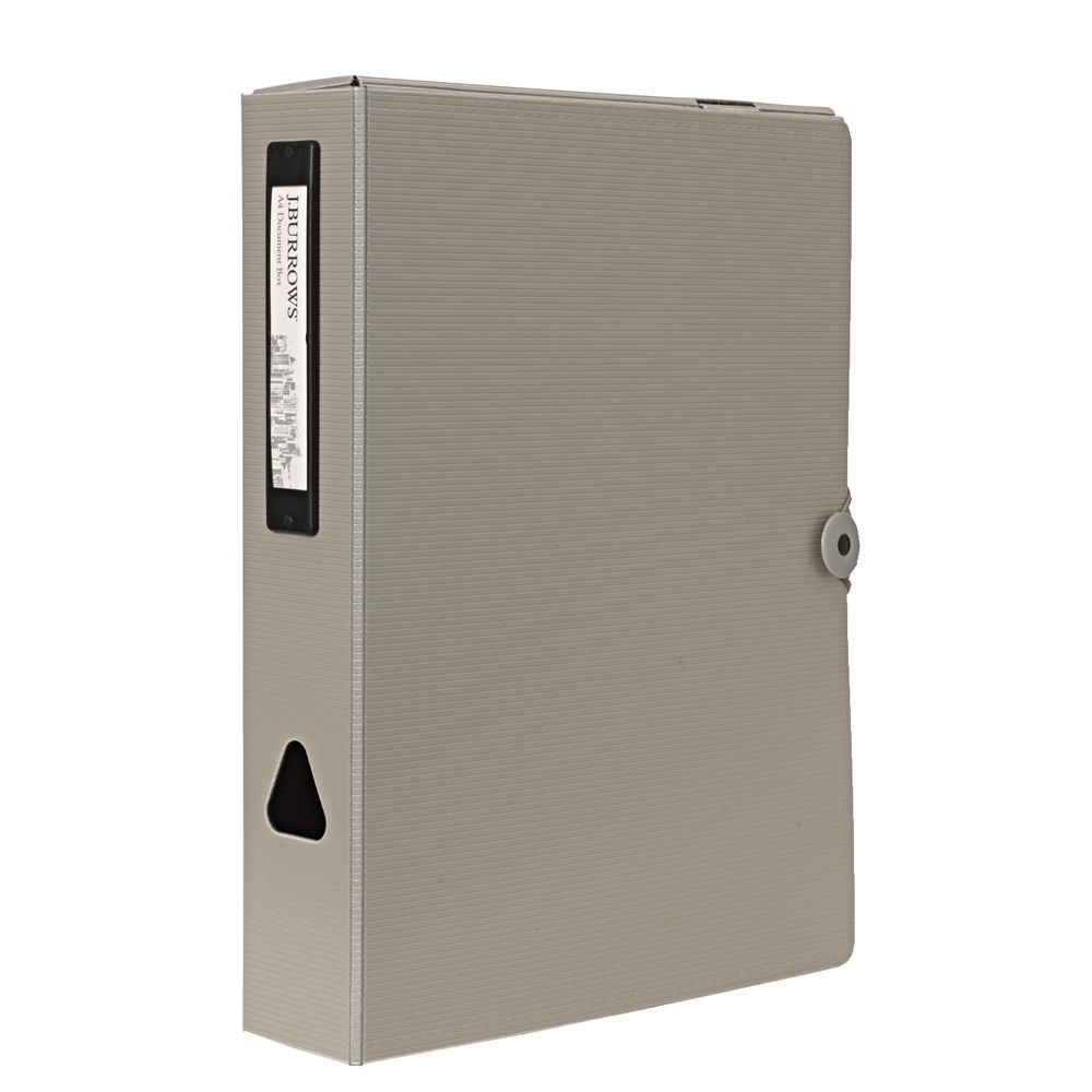 J.Burrows A4 Foam Document Box Warm Grey