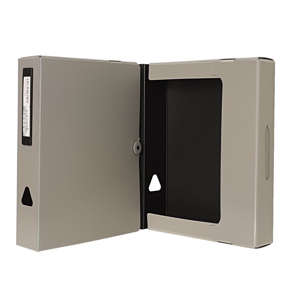 J.Burrows A4 Foam Document Box Warm Grey