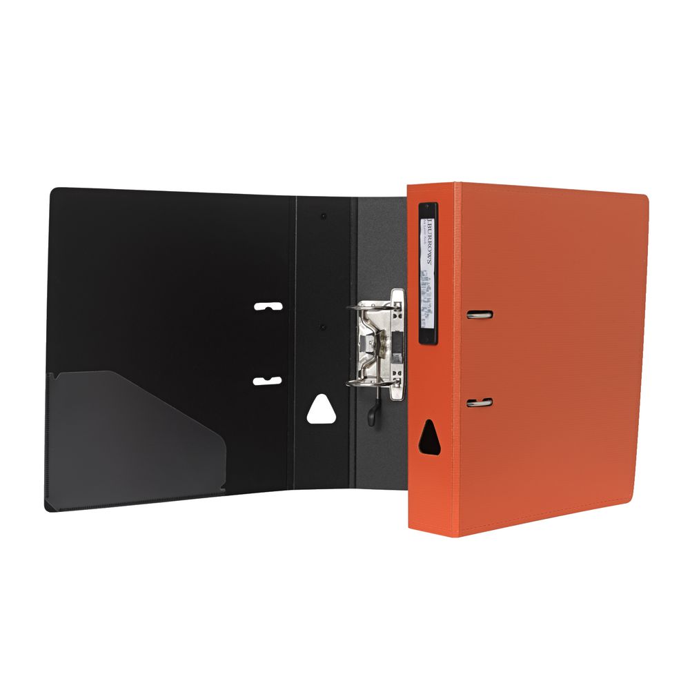J.Burrows Foam Lever Arch File A4 2 Ring Orange