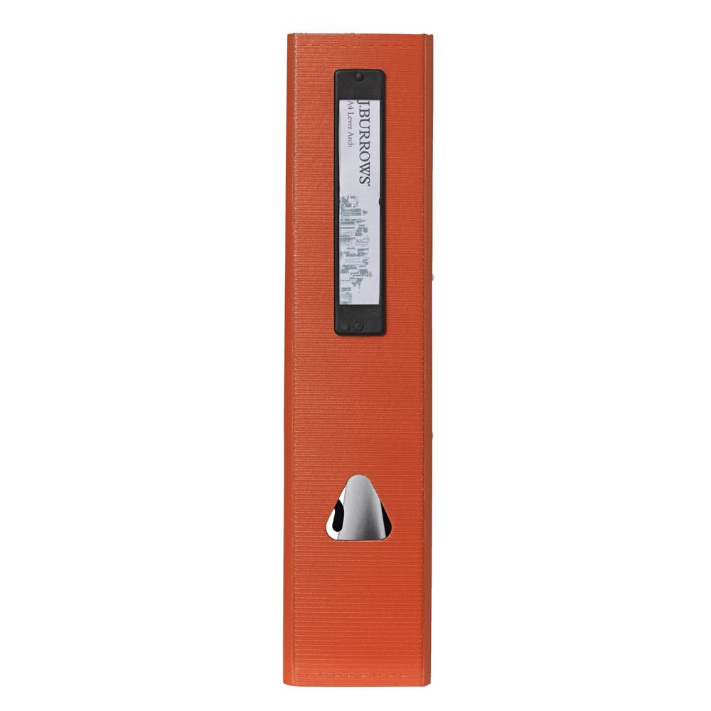 J.Burrows Foam Lever Arch File A4 2 Ring Orange