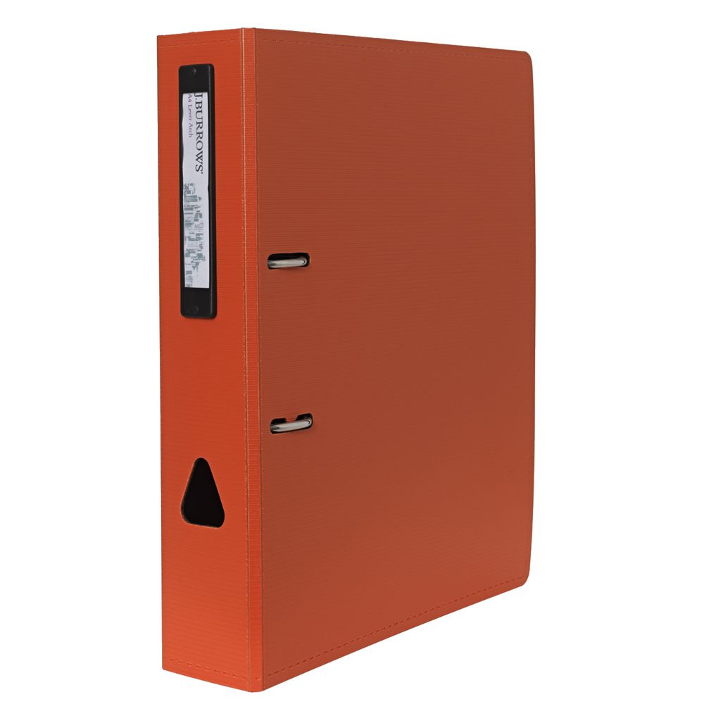 J.Burrows Foam Lever Arch File A4 2 Ring Orange