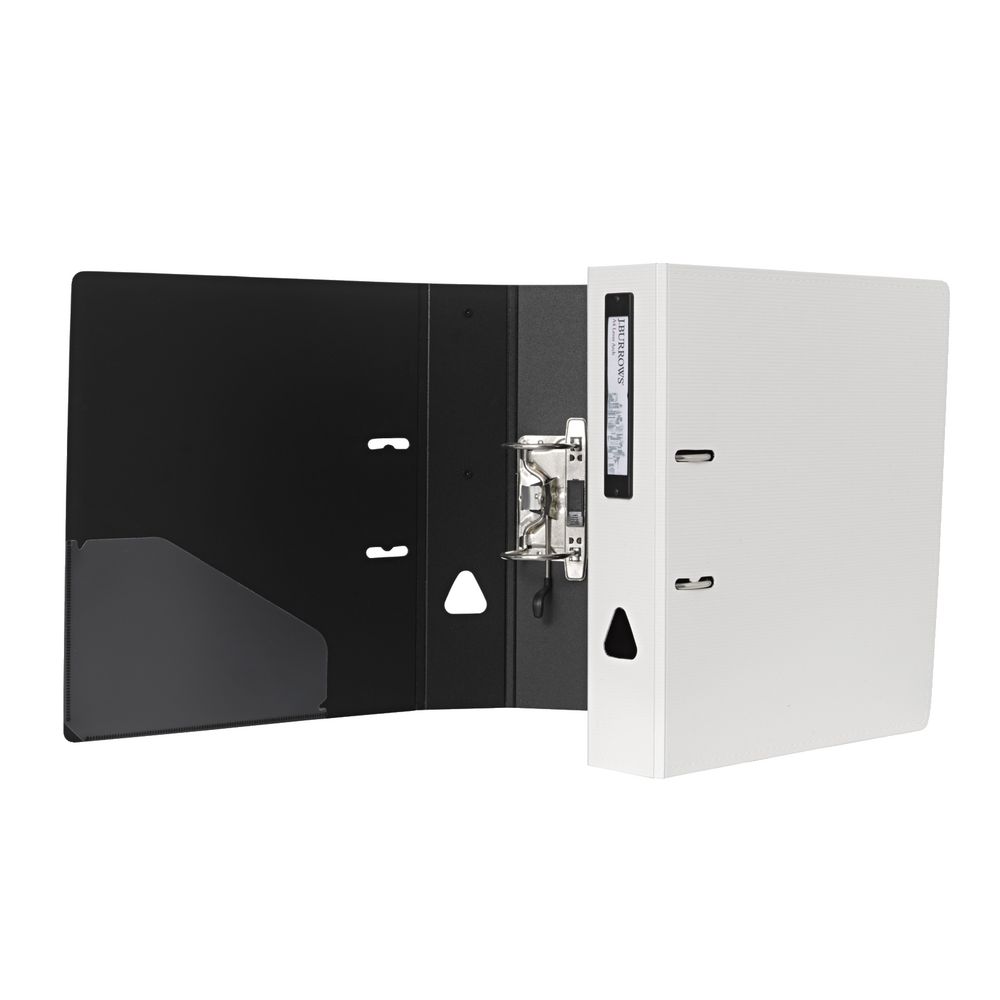 J.Burrows Foam Lever Arch File A4 2 Ring White