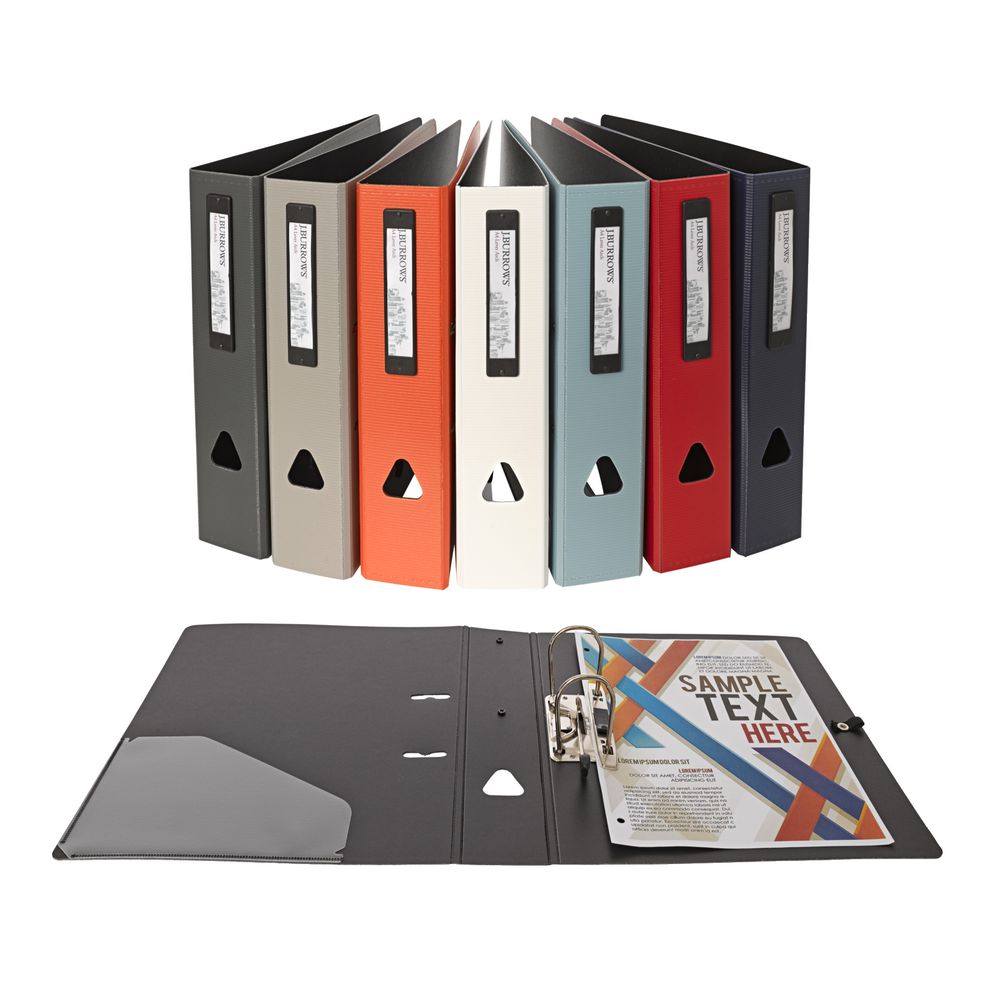 J.Burrows Foam Lever Arch File A4 2 Ring Orange