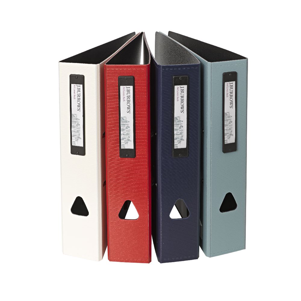 J.Burrows Foam Lever Arch File A4 2 Ring Navy