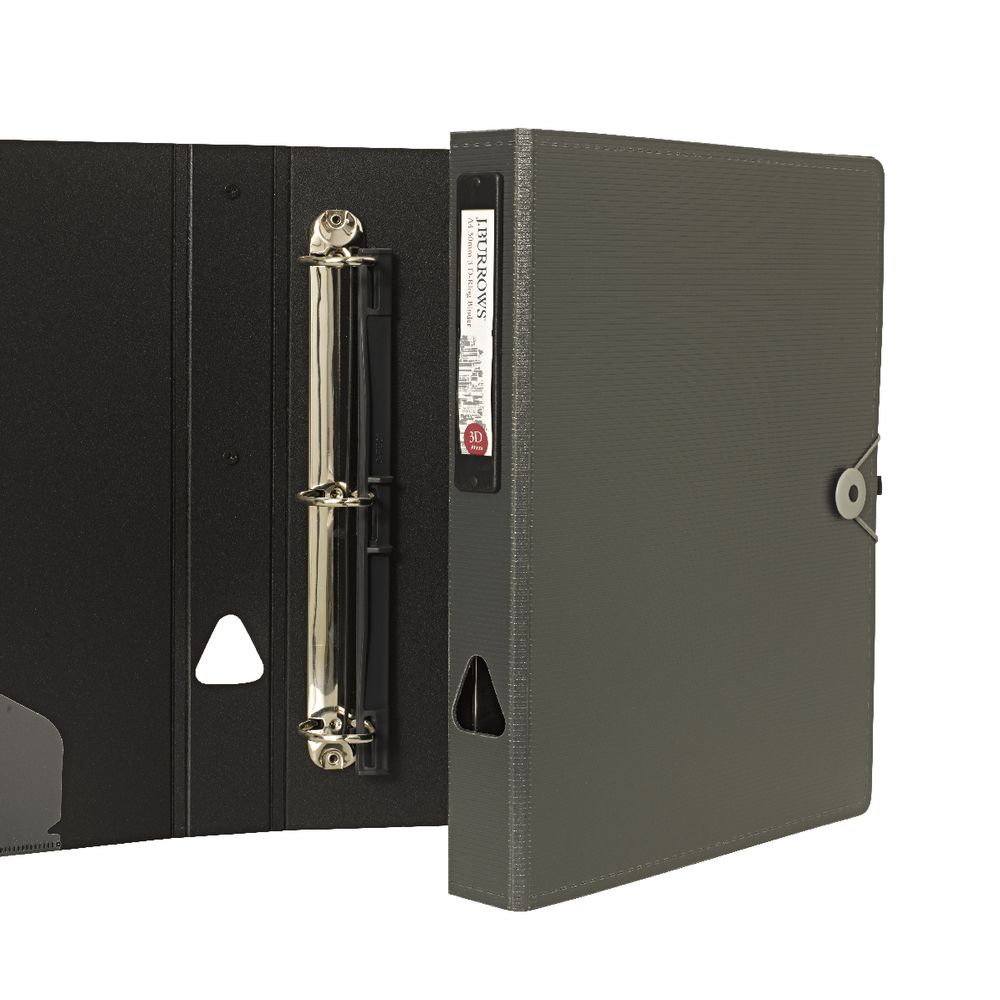 J.Burrows Foam Binder A4 3 D-Ring 38mm Grey