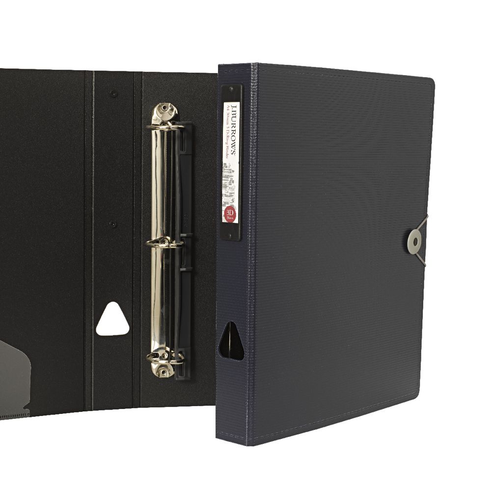 J.Burrows Foam Binder A4 3 D-Ring 38mm Navy