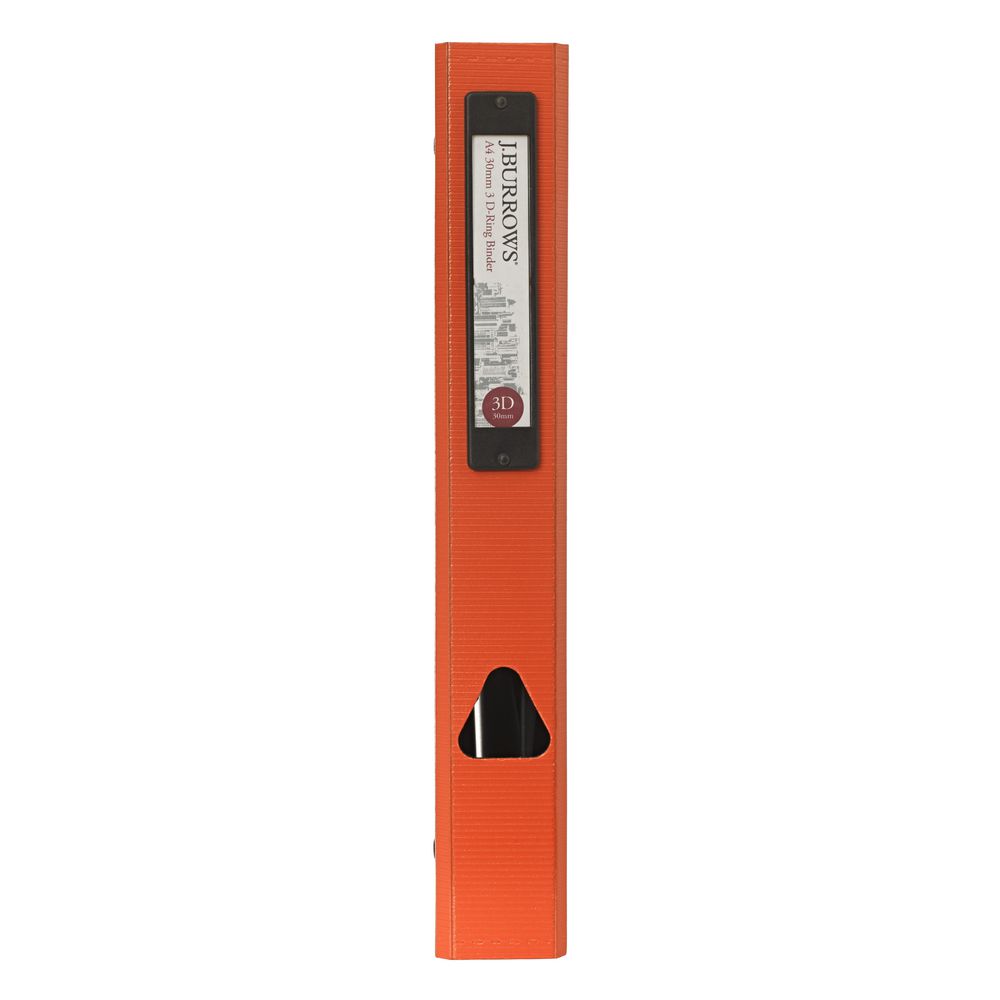 J.Burrows Foam Binder A4 3 D-Ring 38mm Orange