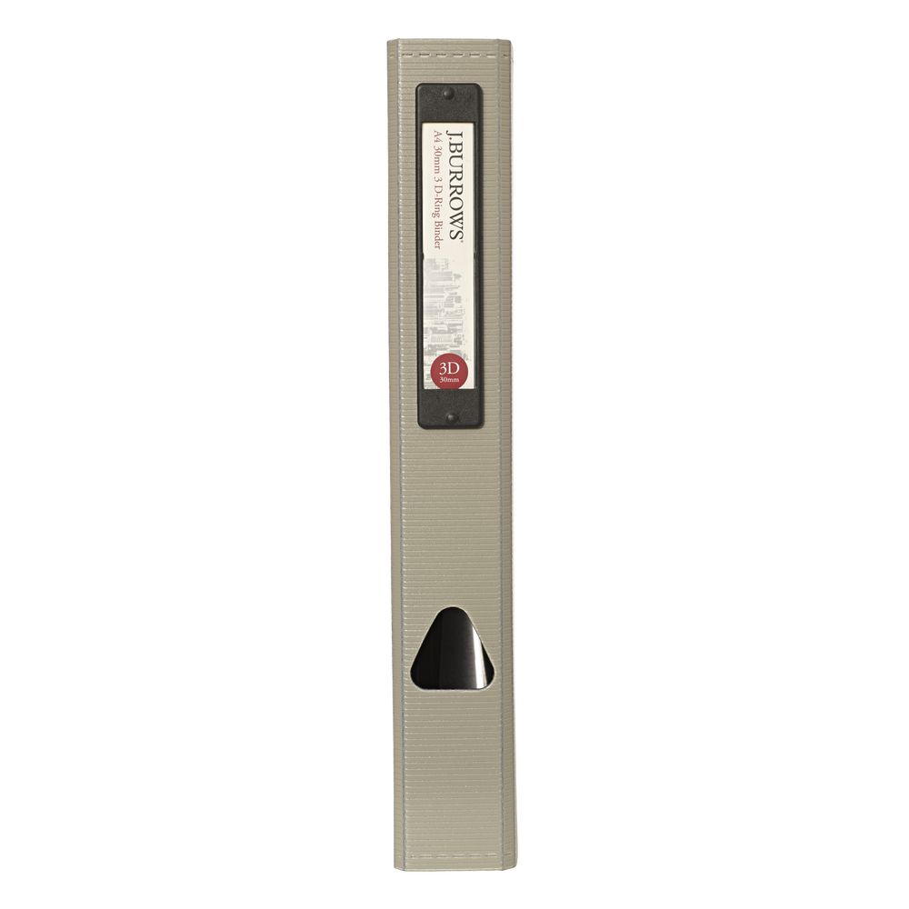 J.Burrows Foam Binder A4 3 D-Ring 38mm Warm Grey