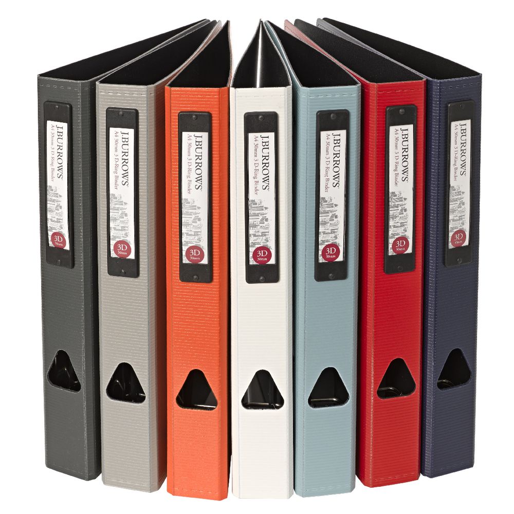 J.Burrows Foam Binder A4 3 D-Ring 30mm White