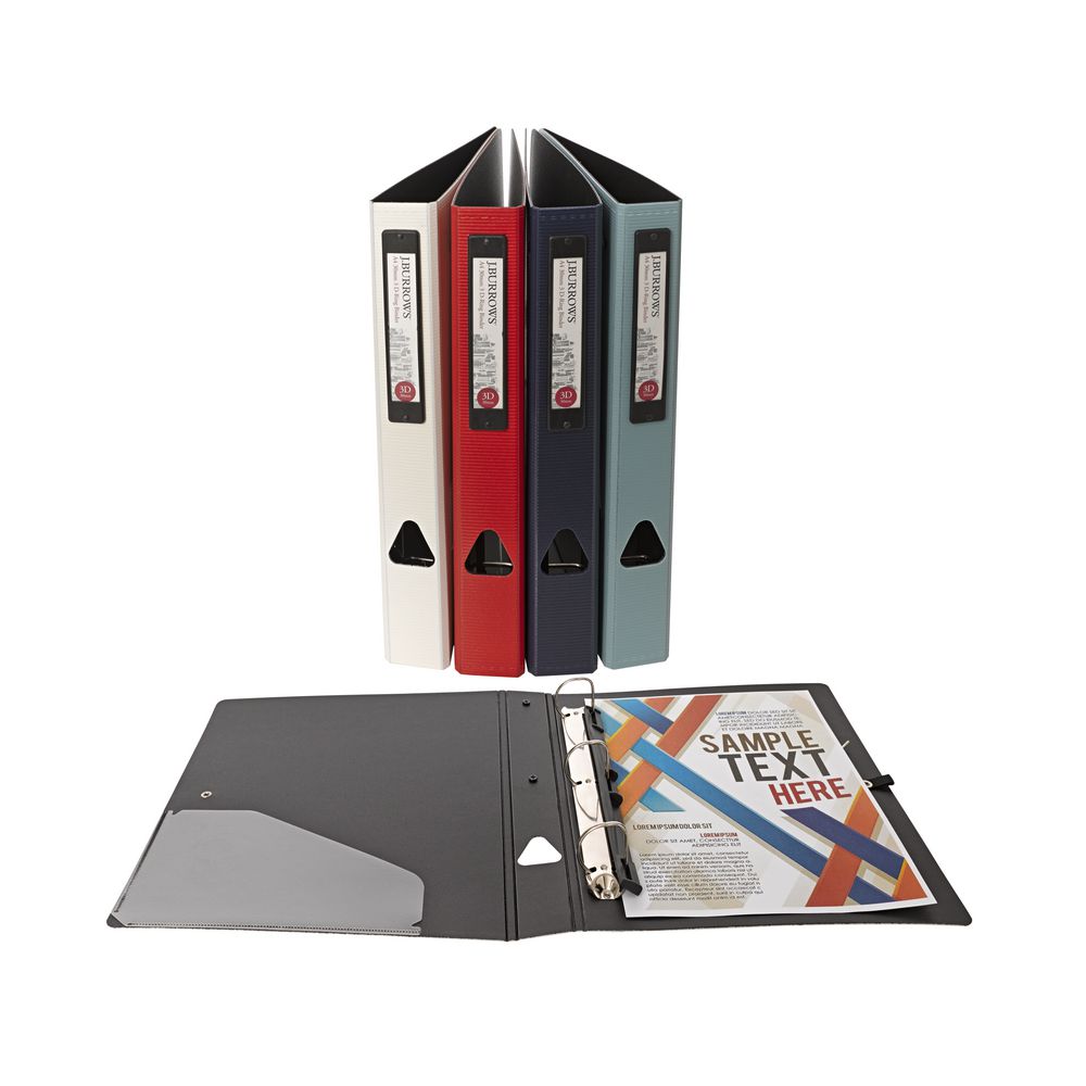 J.Burrows Foam Binder A4 3 D-Ring 30mm White