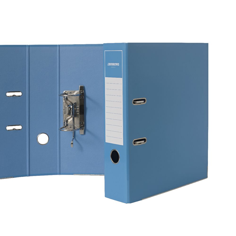 J.Burrows Gloss Lever Arch File A4 2 Ring Blue